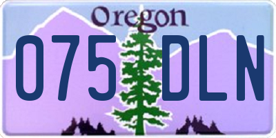 OR license plate 075DLN