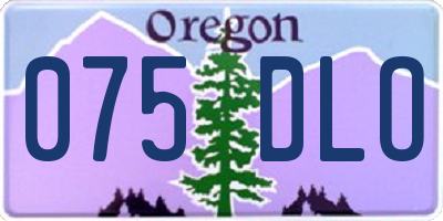 OR license plate 075DLO