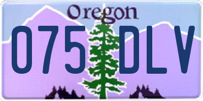OR license plate 075DLV