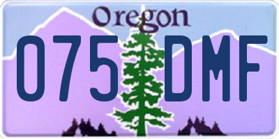 OR license plate 075DMF