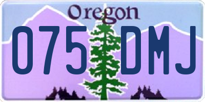 OR license plate 075DMJ
