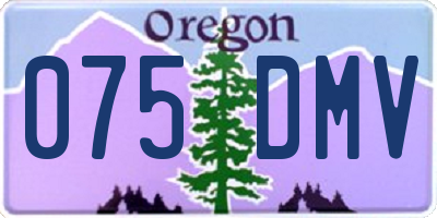 OR license plate 075DMV
