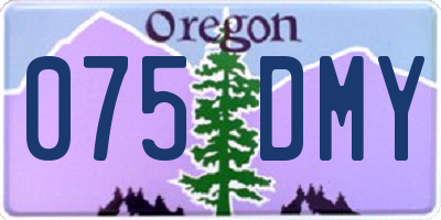 OR license plate 075DMY