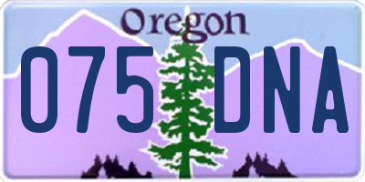 OR license plate 075DNA