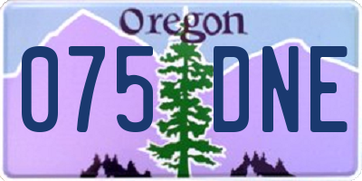 OR license plate 075DNE