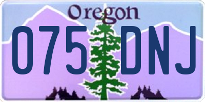 OR license plate 075DNJ