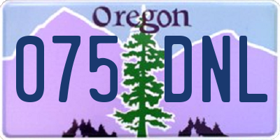 OR license plate 075DNL