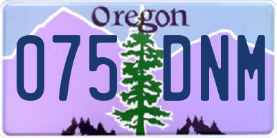 OR license plate 075DNM