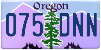 OR license plate 075DNN