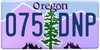 OR license plate 075DNP