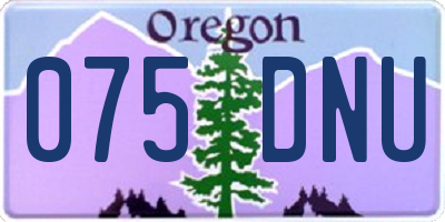 OR license plate 075DNU
