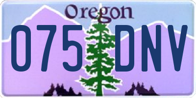 OR license plate 075DNV