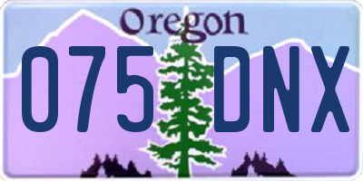 OR license plate 075DNX