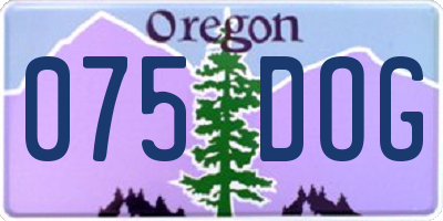 OR license plate 075DOG