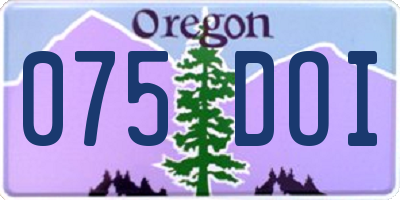 OR license plate 075DOI