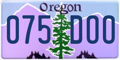 OR license plate 075DOO