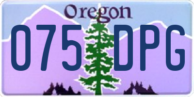 OR license plate 075DPG