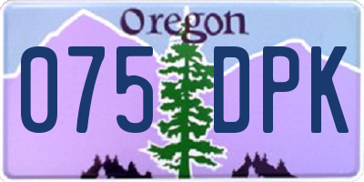 OR license plate 075DPK