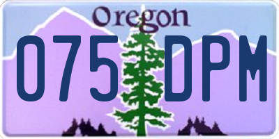 OR license plate 075DPM
