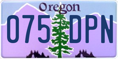 OR license plate 075DPN