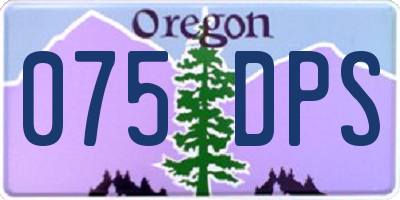 OR license plate 075DPS