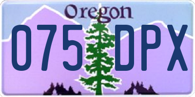 OR license plate 075DPX