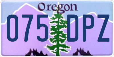 OR license plate 075DPZ