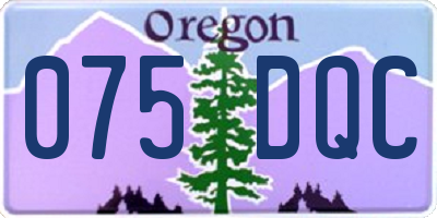 OR license plate 075DQC