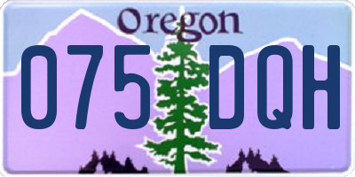 OR license plate 075DQH