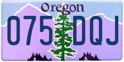 OR license plate 075DQJ