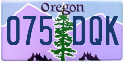 OR license plate 075DQK
