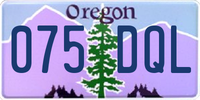 OR license plate 075DQL