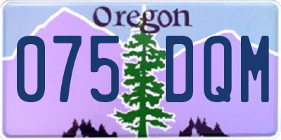 OR license plate 075DQM
