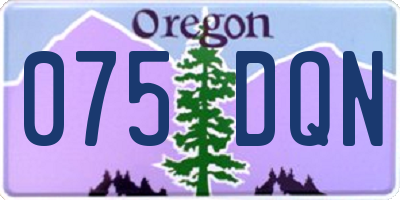 OR license plate 075DQN