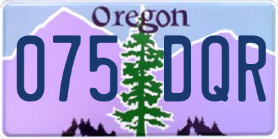 OR license plate 075DQR