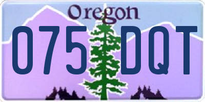 OR license plate 075DQT