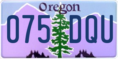 OR license plate 075DQU