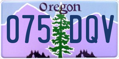 OR license plate 075DQV