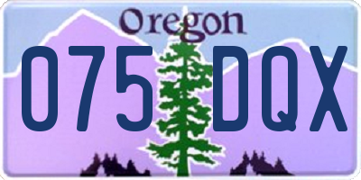 OR license plate 075DQX