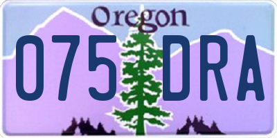 OR license plate 075DRA