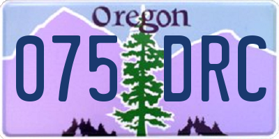 OR license plate 075DRC