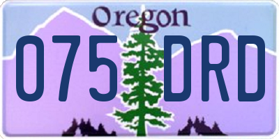 OR license plate 075DRD