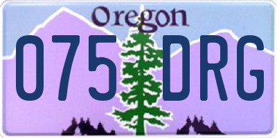 OR license plate 075DRG