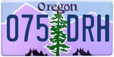 OR license plate 075DRH
