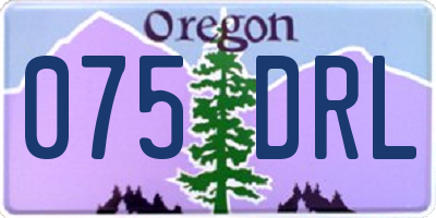 OR license plate 075DRL