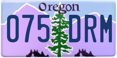 OR license plate 075DRM