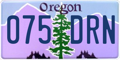 OR license plate 075DRN