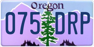 OR license plate 075DRP