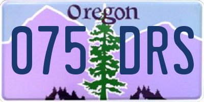 OR license plate 075DRS