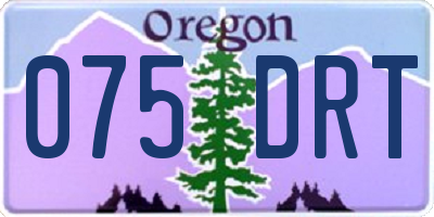 OR license plate 075DRT